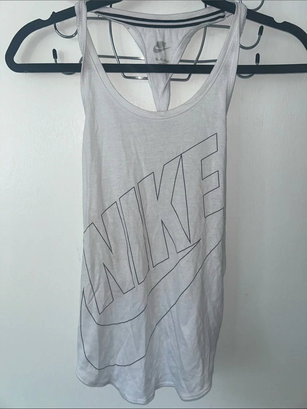 Nike Signal Tanktop White Graphic Racerback Training Tank XS